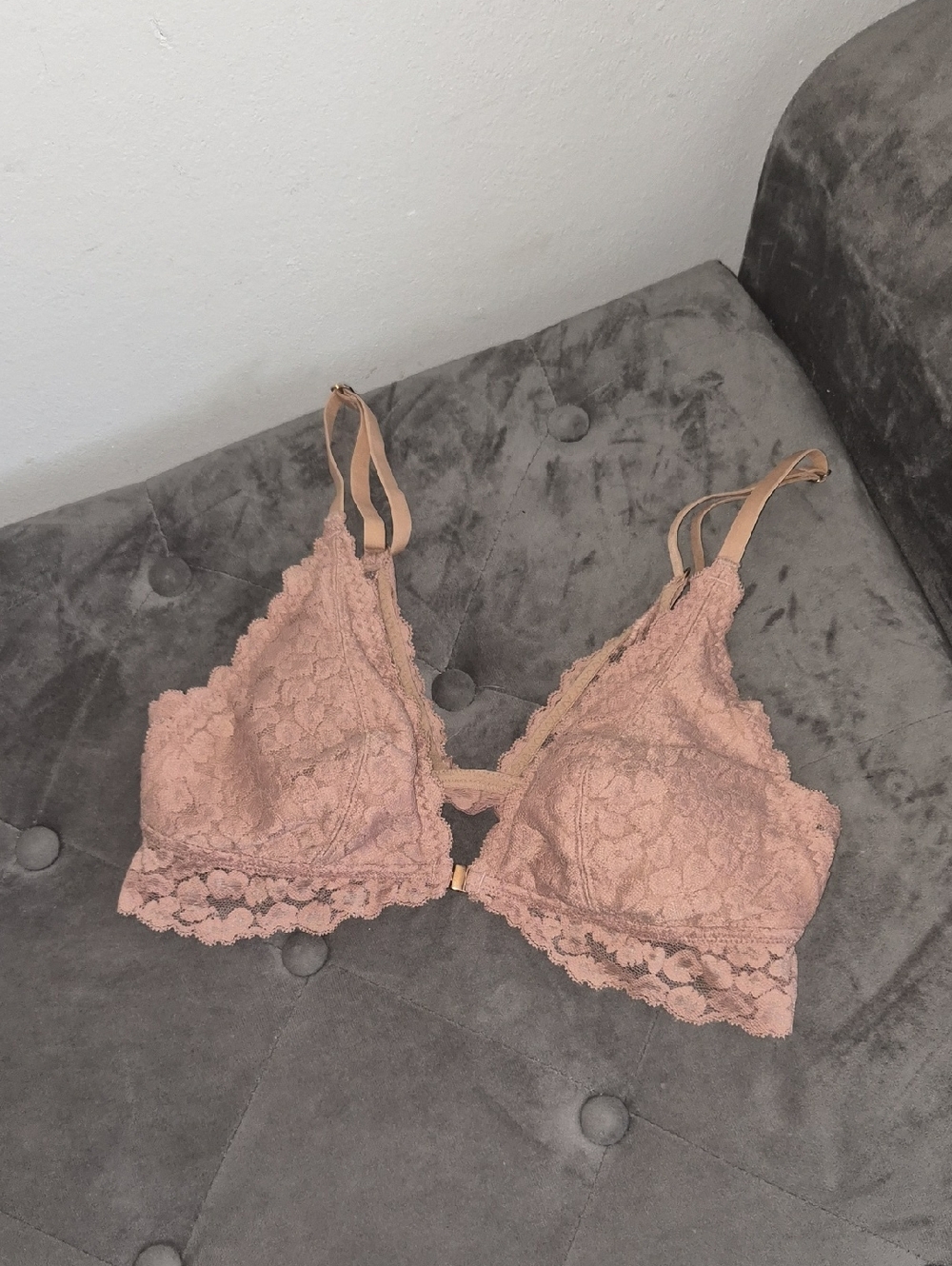 aerie Lace Bralette Small Front Snap Adjustable Straps